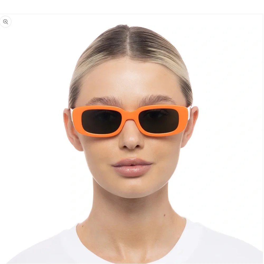 AIRE Ceres Neon Orange Unisex Rectangular Sunglasses--NWT